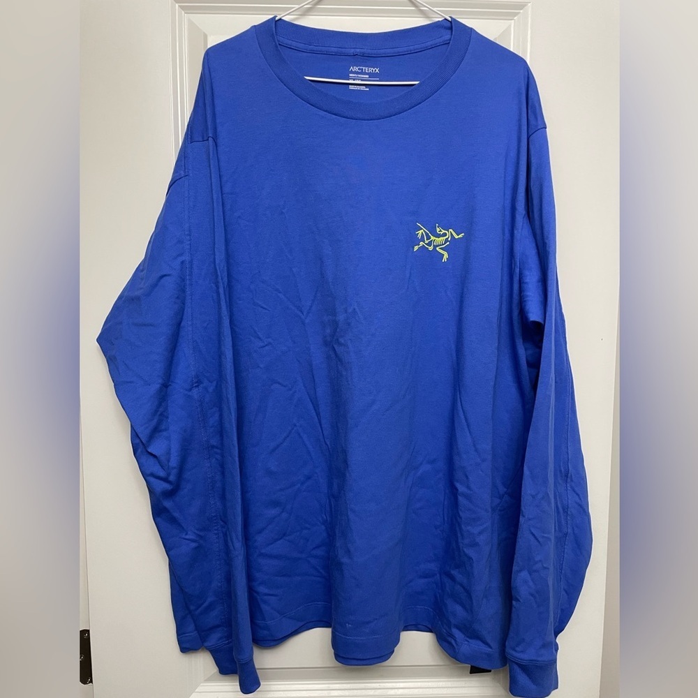 ARC’TERYX- Men's XL NWT Kragg Cotton Long Sleeve Shirt. Electric blue